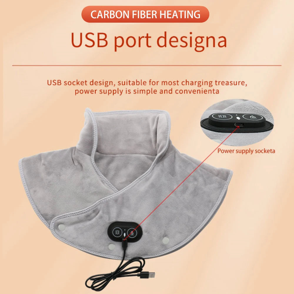 Pad Chauffant Cervical Électrique - Vibrant et Compression Thermique