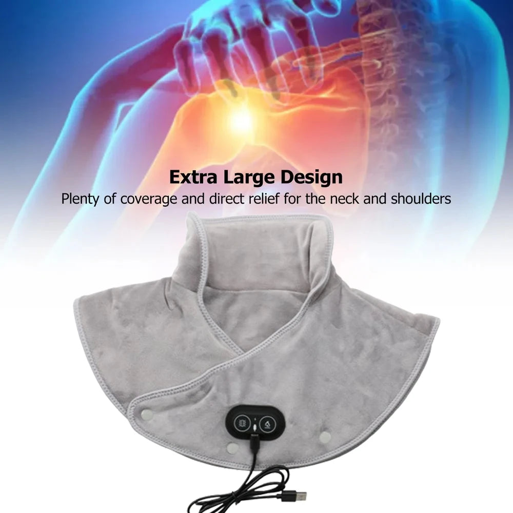 Pad Chauffant Cervical Électrique - Vibrant et Compression Thermique