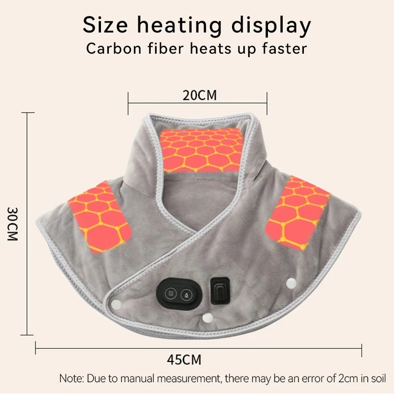Pad Chauffant Cervical Électrique - Vibrant et Compression Thermique