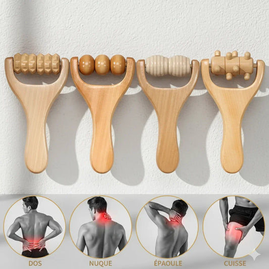 Appareil de massage traditionnel pour soulagement des tensions corporelles et réduction cellulite.