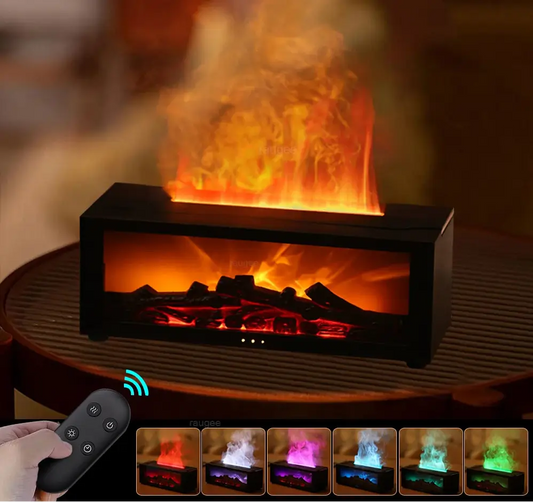 Humidificateur d'Air Huiles Essentielles avec LED Flamme