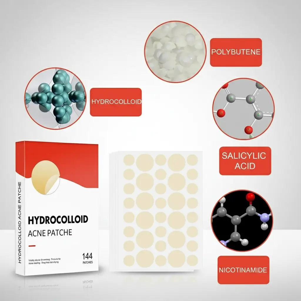 Patchs Anti-Acné Invisibles - Lot de 144 Pièces