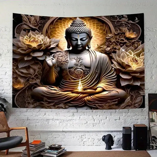 Tapisserie Murale Lotus Oriental Zen Atmosphère