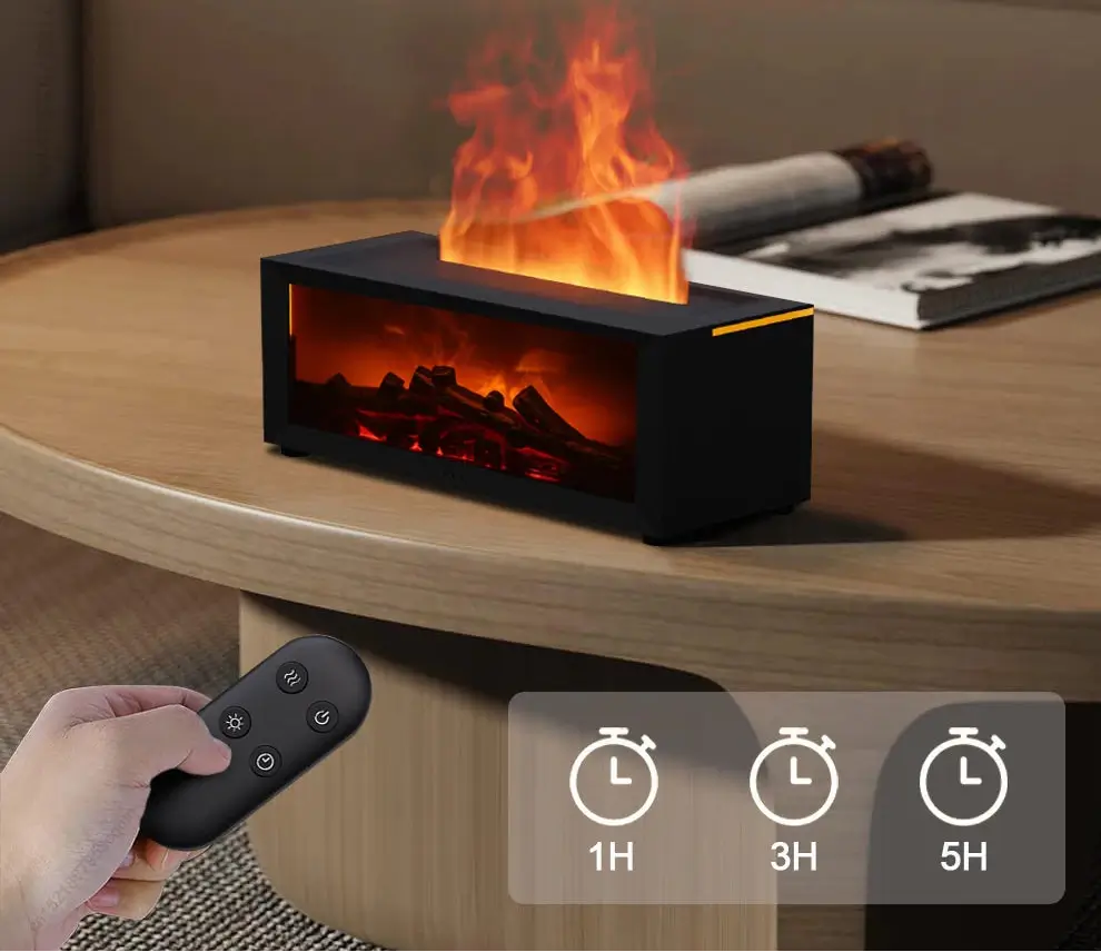 Humidificateur d'Air Huiles Essentielles avec LED Flamme