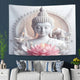 Tapisserie Murale Bouddha Statue Lotus Blanc Pur