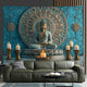 Tapisserie Murale Bouddha 3D Élégante Polyester