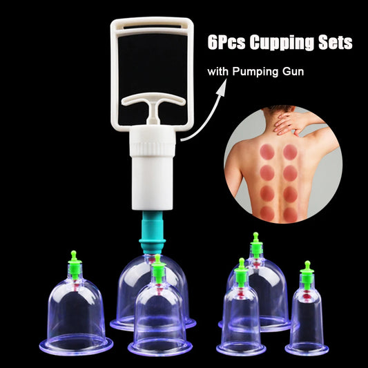 Kit de 6 Ventouses avec Pompe - Massage Anti-Cellulite et Détox