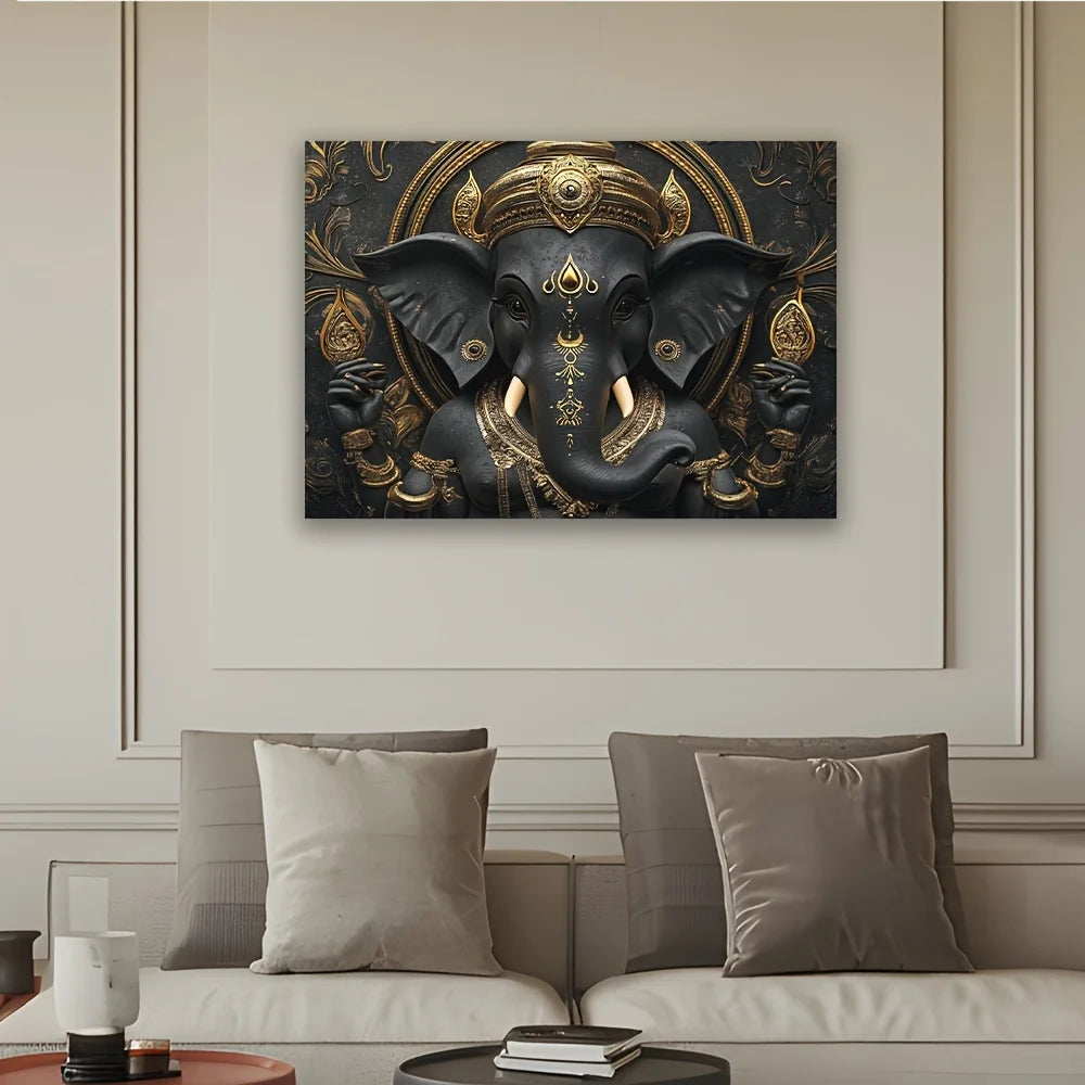 Tapisserie Murale Ganesha 3D Colorée Hindouisme