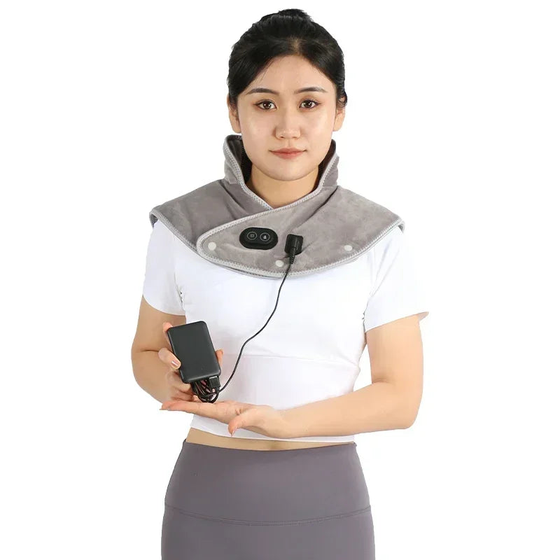 Pad Chauffant Cervical Électrique - Vibrant et Compression Thermique