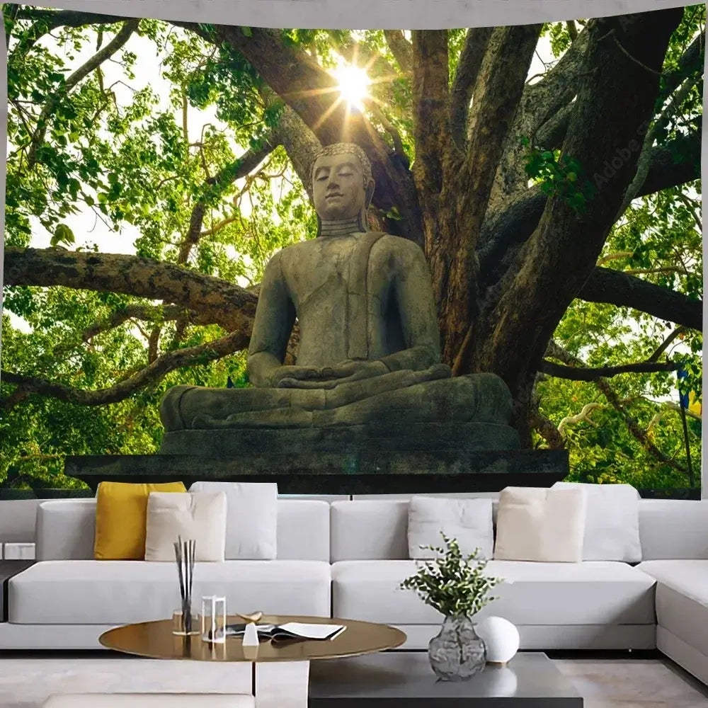 Tapisserie Murale Bouddha Indien Mandala Bohème