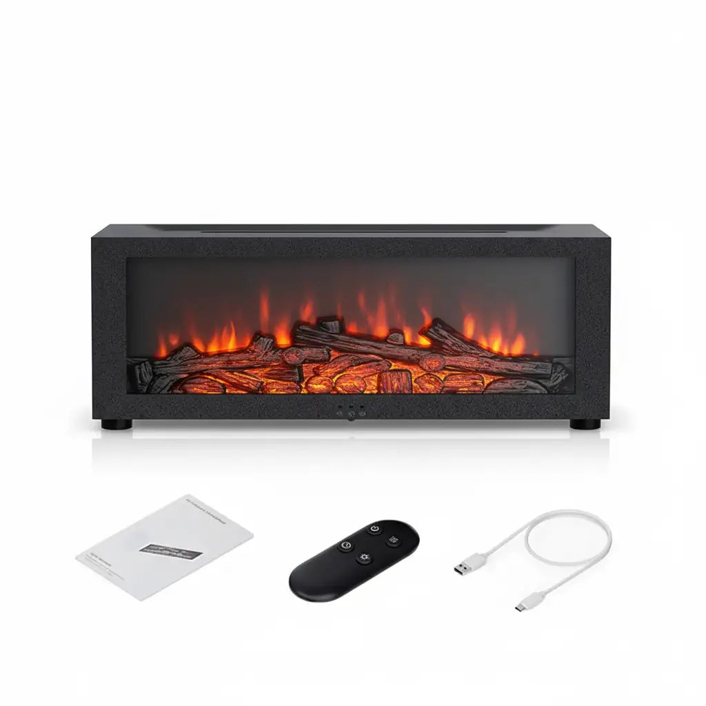 Humidificateur d'Air Huiles Essentielles avec LED Flamme